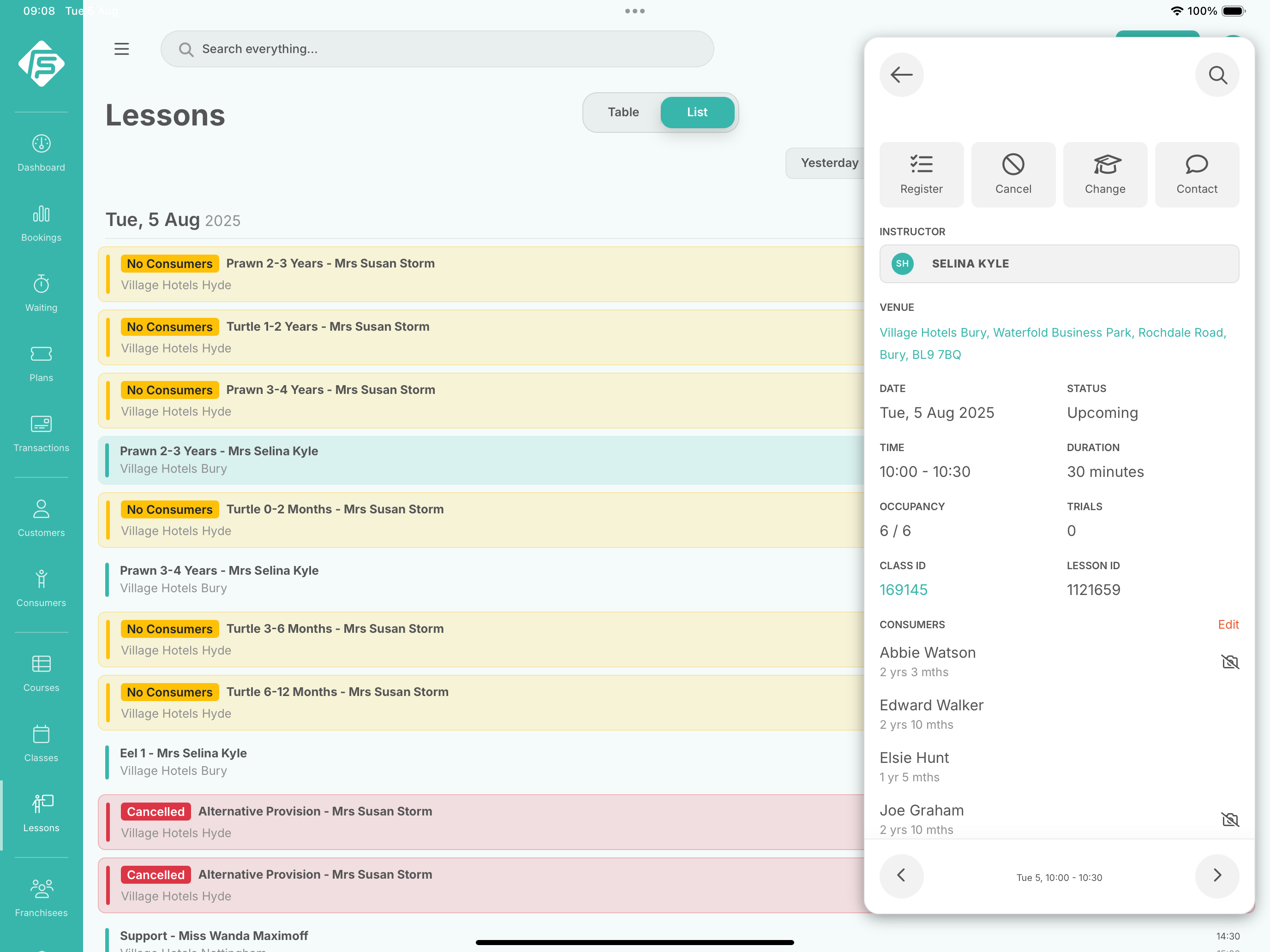 Screenshot of Franscape's Lesson View Screenshot of Franscape's Lesson View