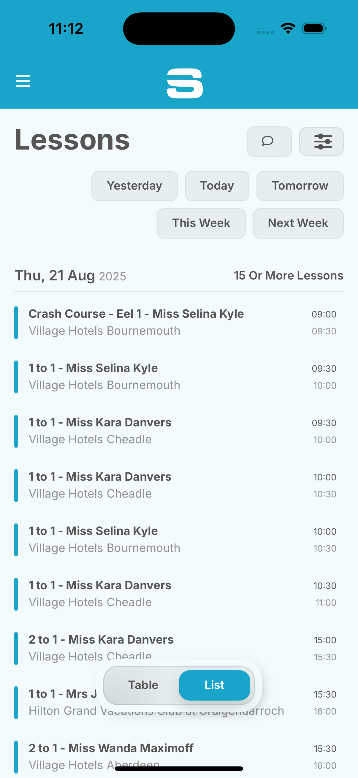Screenshot of Franscape's 'Lesson View'